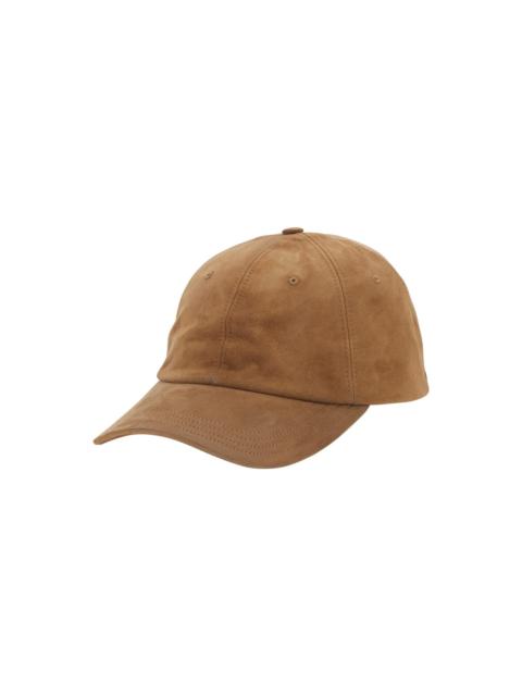 Golden Goose Beige Baseball Cap With Logo Lettering On The Side In Suede For Men