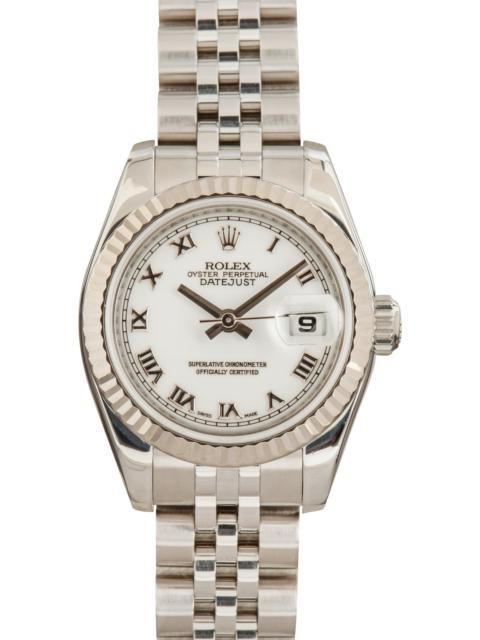 Ladies Rolex Datejust 179174 White Roman Dial