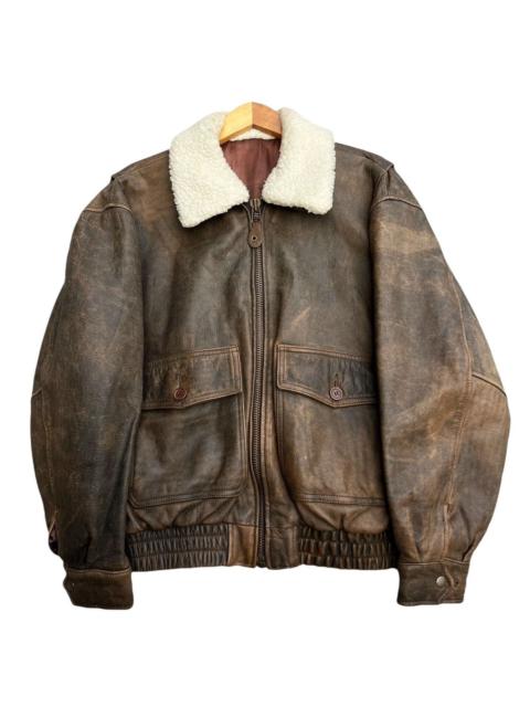 Other Designers Vintage 90s Ender Murat G1 Brown Shearling Leather Jacket