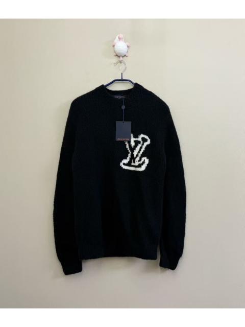 Louis Vuitton LOUIS VUITTON LV Black Logo Teddy Sweater