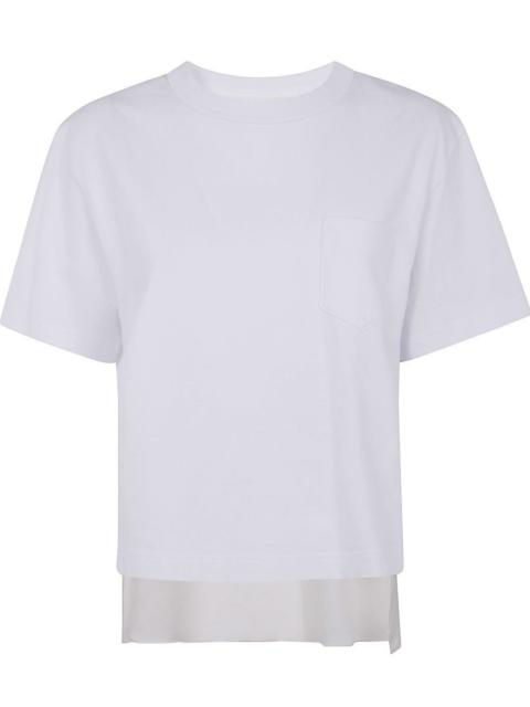 sacai Nylon Twill Mix Cotton Jersey T-Shirt