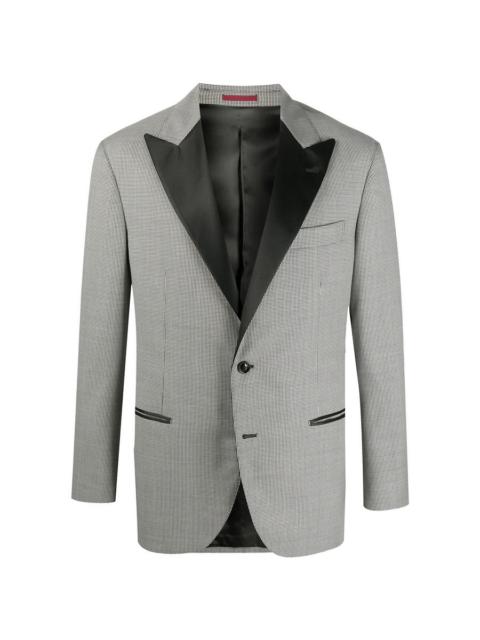 Brunello Cucinelli Brunello Cucinelli Black Lapel Grey Blazer, Brand Size 50 (US Size 40)