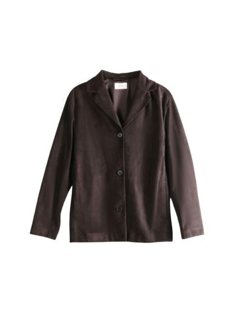 The Row Fabiana suede leather blazer jacket
