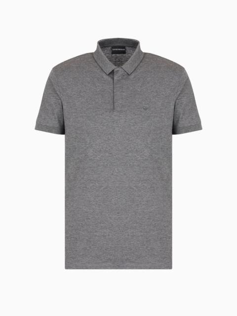 EMPORIO ARMANI Travel Essentials Lyocell-blend jersey polo shirt