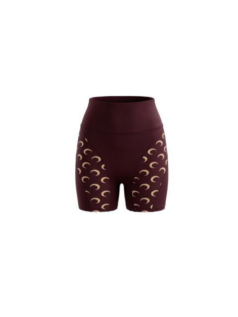 Marine Serre ATHLEISURE MINI SHORTS WITH MOON INSERTS