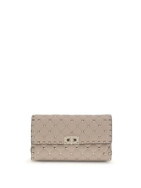 Valentino Valentino Garavani Rockstud Spike Quilted Nappa Shoulder Bag Poudre