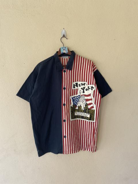 Other Designers Vintage - VINTAGE OVERPRINTED LADY’S LIBERTY NEW YORK SHIRTS