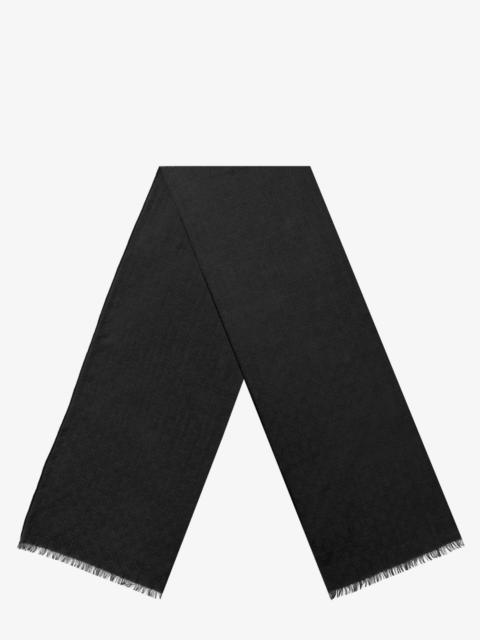 GUCCI Gucci Wool And Silk Blend Scarf With Gg Motif