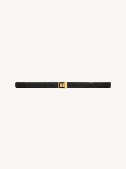 SAINT LAURENT LA 66 BUCKLE THIN BELT IN GRAINED LAMBSKIN
