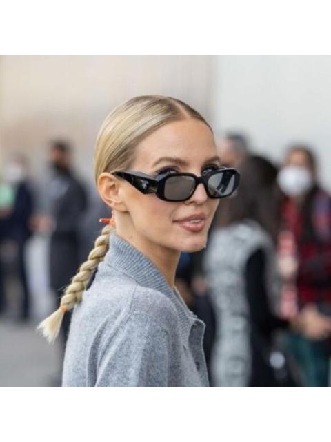 Prada NEW Prada PR17WS 1AB2B0 Black Light Gray Mirrored Silver Square Unisex