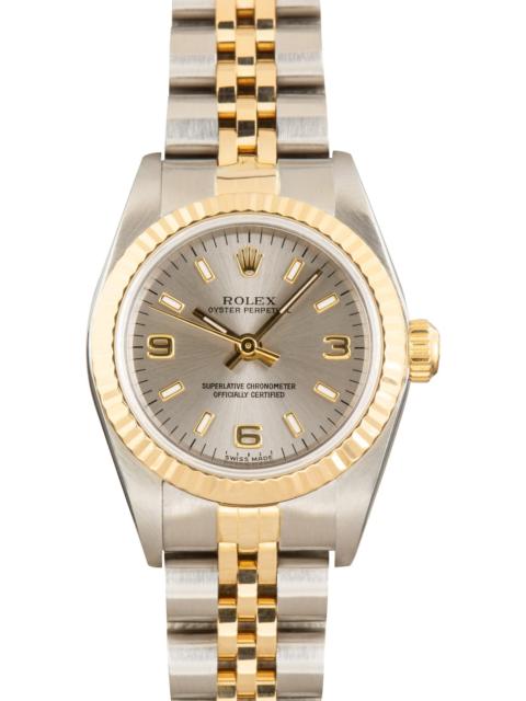 ROLEX Used Ladies Oyster Perpetual 76193 Slate Dial