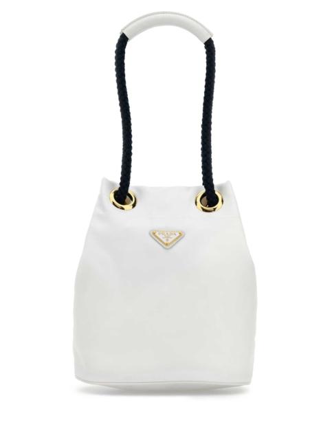 Prada Prada Women White Re-Nylon Prada Mariner Bucket Bag