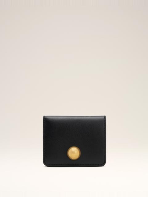 AMI Paris BLACK SMOOTH LEATHER CARROUSEL FOLDED WALLET