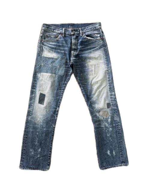 Other Designers If Six Was Nine - Japan Brand RNA Denim Distress Custom Patch Sashiko Style