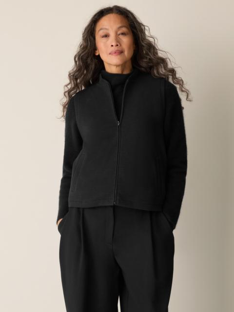 EILEEN FISHER Textured Cotton Doubleknit Vest