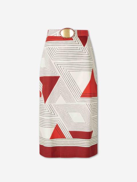 SILVIA TCHERASSI MIDI STRAPPY SKIRT