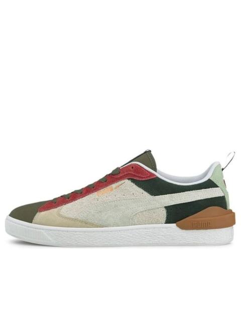 PUMA PUMA Suede Bloc Wtformstrip Leisure Shoes Green/Red/Beige 381184-02