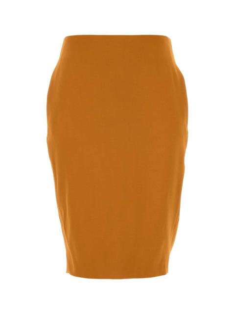 SAINT LAURENT Saint Laurent Women Pastel Orange Stretch Viscose Blend Skirt