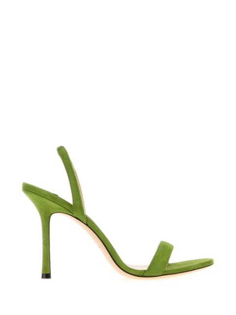 JIMMY CHOO Jimmy Choo Women Pistachio Green Suede Jenn Sandals