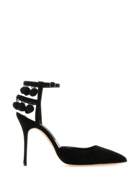 Manolo Blahnik Manolo Blahnik Women Black Suede Tumusami Pumps