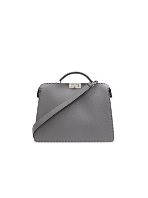 FENDI FENDI Peekaboo ISeeU Gray Top Handle Bag New & Authentic