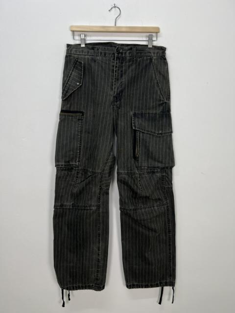 Other Designers Japanese Brand - PPFM JAPAN MULTIPOCKET DENIM PANTS WORKWEAR STRIPE DESIGN