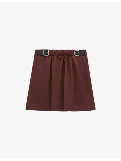 Loewe Belted Cotton-Silk Midi Skirt