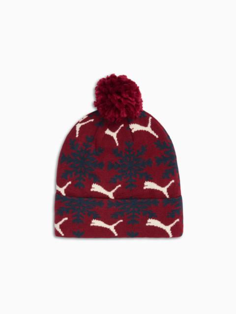 PUMA Fair Isle Winter Pom Pom Snowflake Beanie
