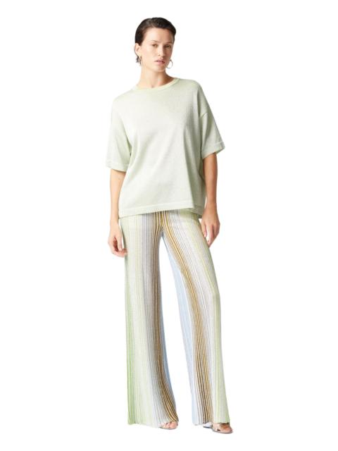 Missoni Missoni Oversized Crewneck Sweater In Lamé Viscose With Whetstone Sleeves in Green at Nordstrom