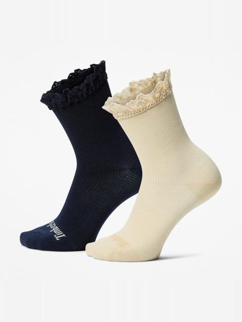 Timberland Women’s Timberland® 2-Pack Ruffle Low Crew Sock