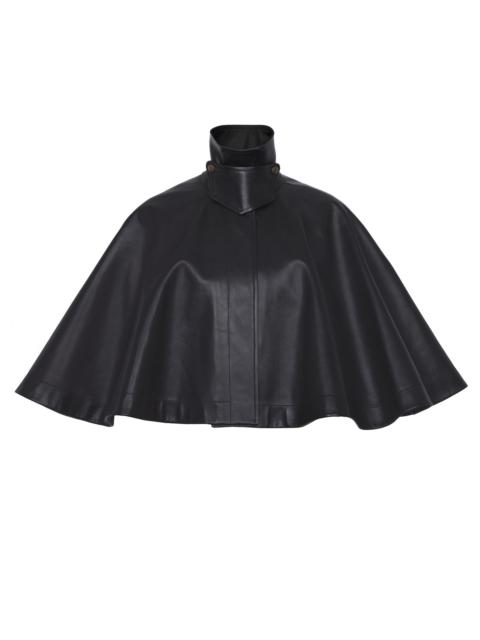 SHORT CAPE IN SOFT NAPPA LEATHER