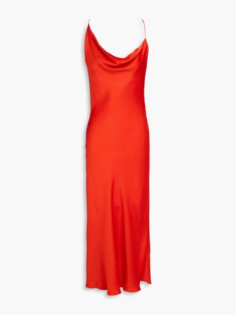 Stella McCartney Draped satin midi slip dress