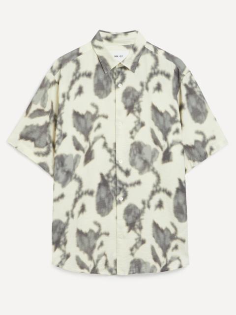 NN07 Freddy Ecru Print Shirt