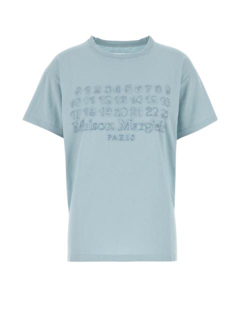 Maison Margiela Light blue cotton t-shirt