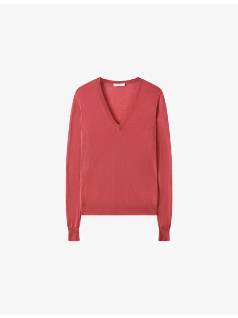 JOSEPH Cashair V-Neck Cashmere Jumper