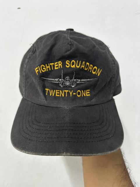 Other Designers Vintage - Vtg Distress Fighter Squadron Twenty One Hat