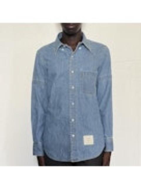 Thom Browne Thom Browne Men Armband In Washed Denim Shirt