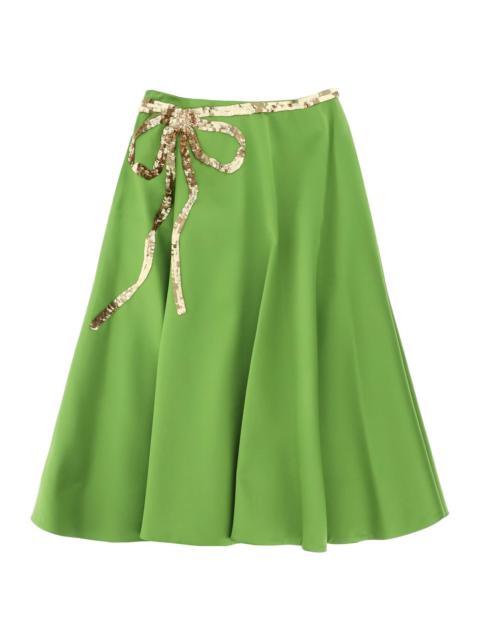 Valentino Garavani Techno Duchesse A-Line Skirt With Sequin-Studded Bow Women