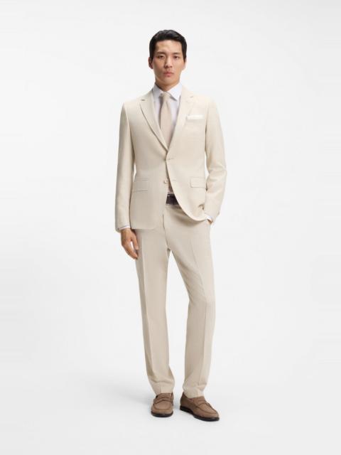 BOSS TWO-PIECE SLIM-FIT SUIT IN MICRO-PATTERNED CLOTH