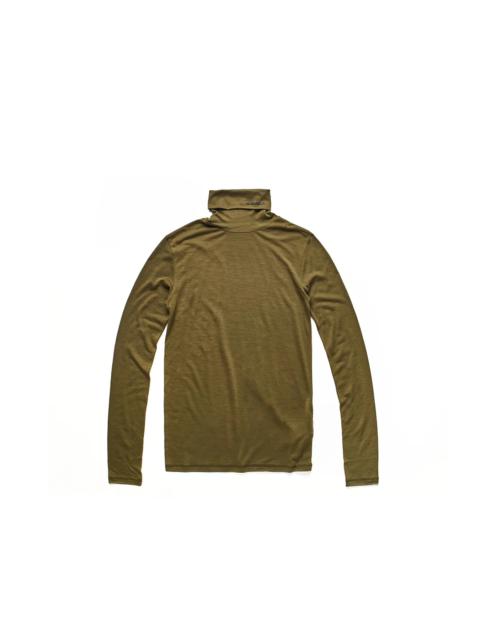 Jil Sander Jil Sander+ Lightweight Technical Wool Jersey Turtleneck Green