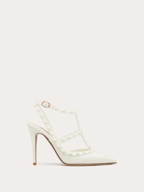Valentino ROCKSTUD ANKLE STRAP PUMP WITH TONAL STUDS 100  MM