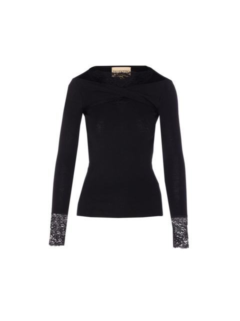 Valentino Valentino Garavani Women Laces Long Sleeves Top