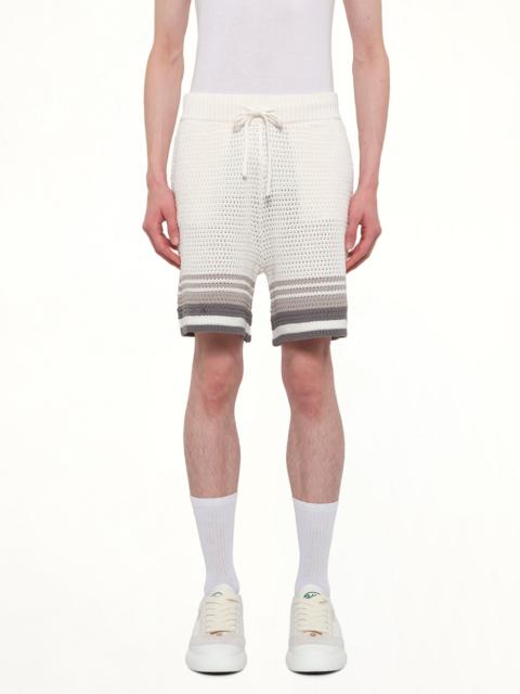CASABLANCA Crochet Shorts in White/Grey