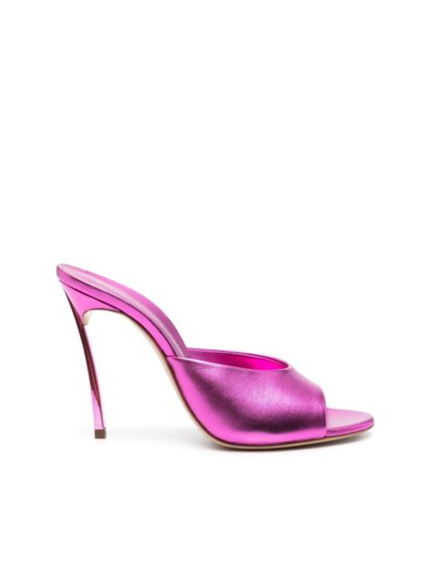 CASADEI Blade Flash100mm patent-leather mules