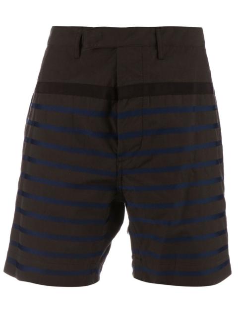 sacai striped shorts
