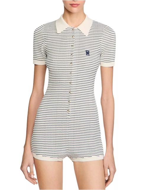 Sandro Stripe Knit Romper