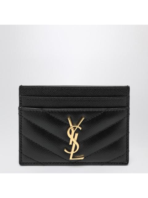 SAINT LAURENT Saint Laurent Black Monogram Credit Card Holder Women