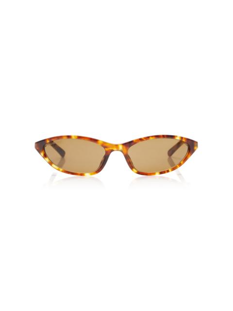 BALENCIAGA Neo Cay-Eye Acetate Sunglasses brown