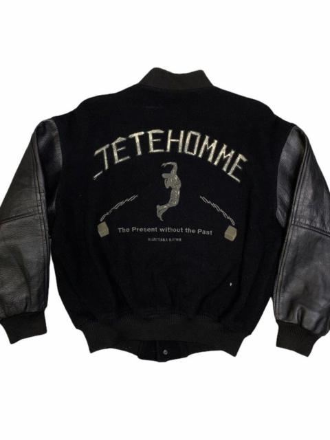 Very Rare - Vintage Tete Homme Varsity Leather Jacket