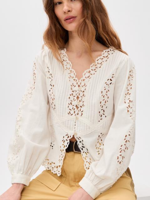Sea Sofia Embroidered Long Sleeve Blouse
